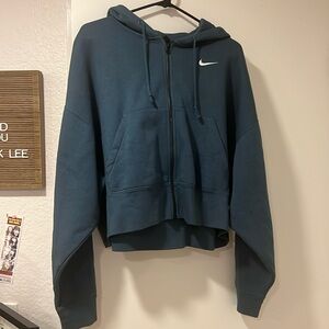 Nike cropped blue hoodie